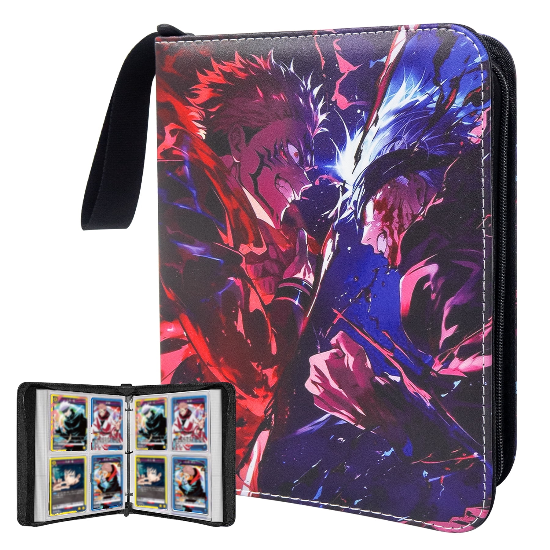 Anime Card Binder for Jujutsu Kaisen Cards,4 Pocket with 50