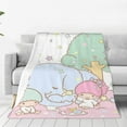 thumbnail image 1 of Anime Cartoon Blanket Little Twin Stars Pink Soft Plush Fuzzy Throw Blanket for Adults Kids Bedroom Bed Couch Office All Season Facecloth Blanket Throw 40"x50", 1 of 6