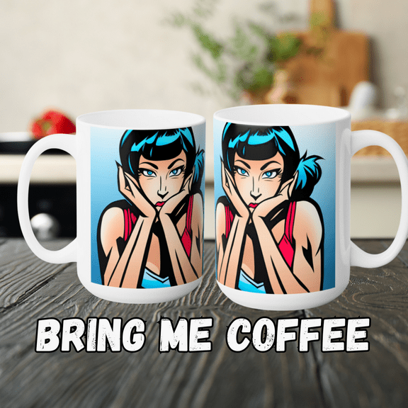 Ceramic Coffee and Tea Mug 15oz, Cartoon Coffee Mug.
