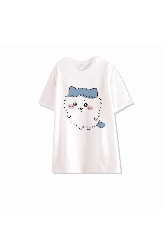 Anime Cartoon Chiikawa Usagi Hachiware Sleepwear Summer New Pure Cotton Short Sleeved Set Fashion Casual Home Wear Gifts