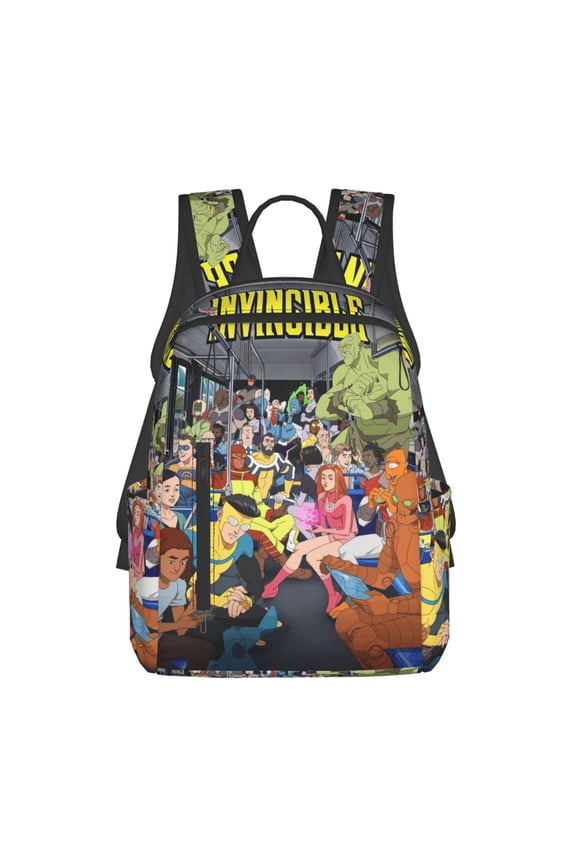 Anime Cartoon Hero Invincible Backpack Travel School Daypack Laptop Pocket Bag Lightweight Durable Bookbag