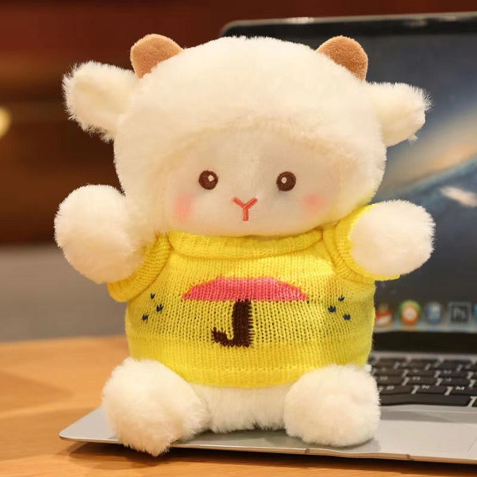 Anime Cartoon Kawaii Plush Toy Cute Little Sheep Doll Girl with Cartoon