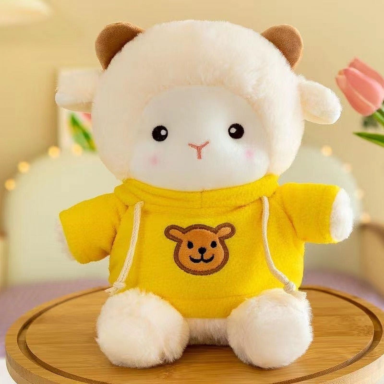 Anime Cartoon Kawaii Plush Toy Cute Little Sheep Doll Girl with Cartoon