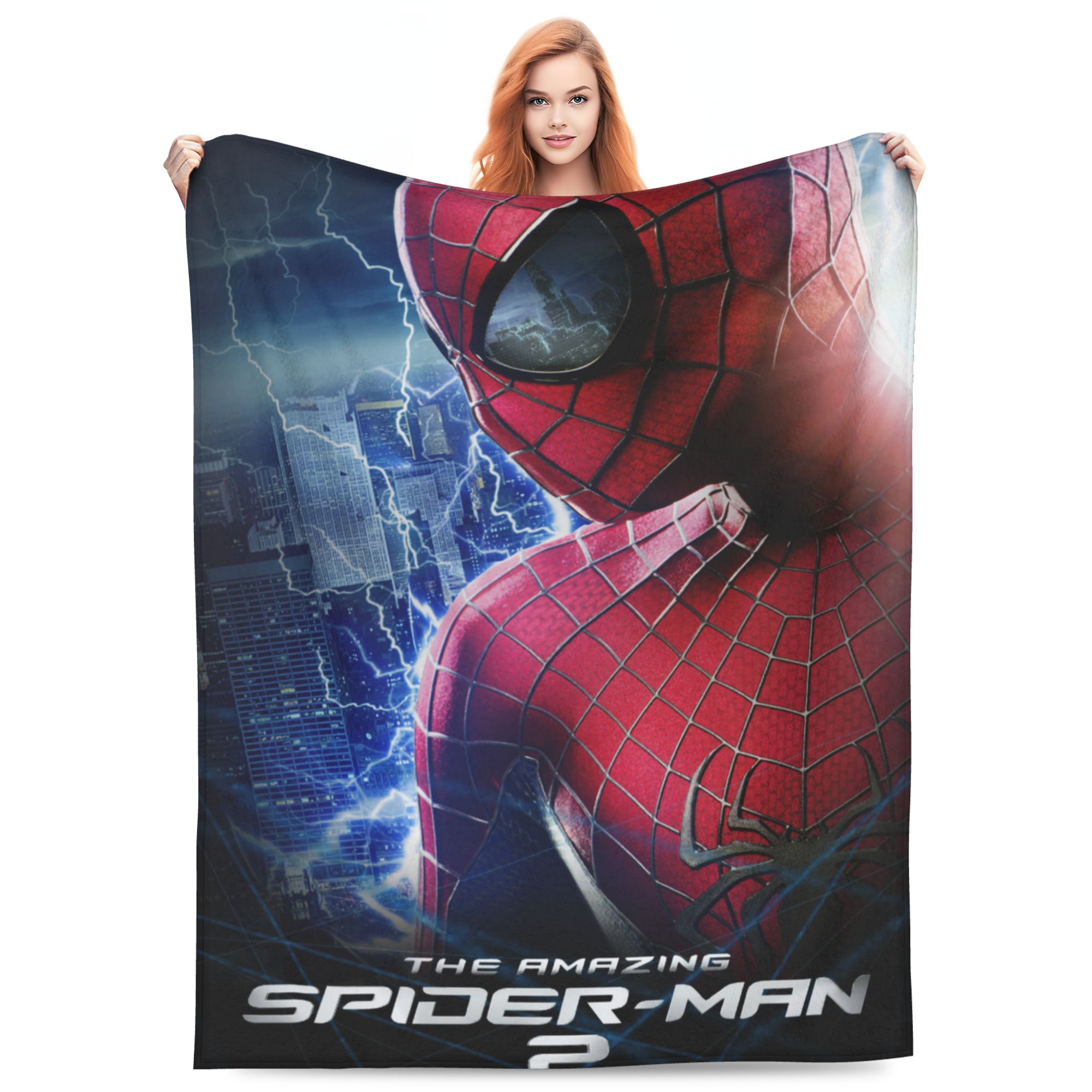 Anime Cartoon Spiderman Flannel Throw Blanket Gifts 40"x30" Novelty