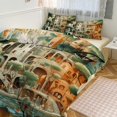 Anime Castle Bedding Sets Twin Duvet Cover 3 Piece Cute Bed Set for
