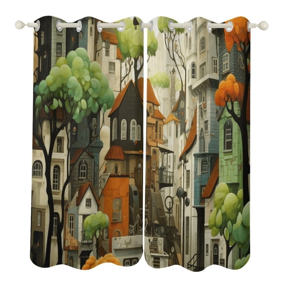 Anime Castle Modern Window for Living Room Curtains for Child Bedroom Kitchen Decor Blinds Drapes