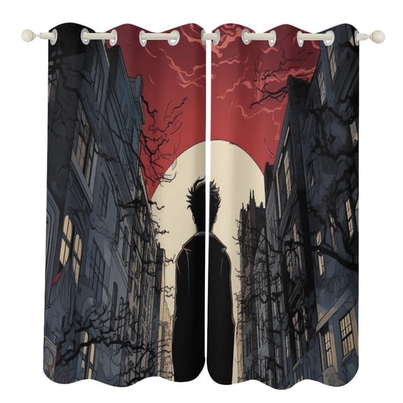 Anime Castle Modern Window for Living Room Curtains for Child Bedroom Kitchen Decor Blinds Drapes