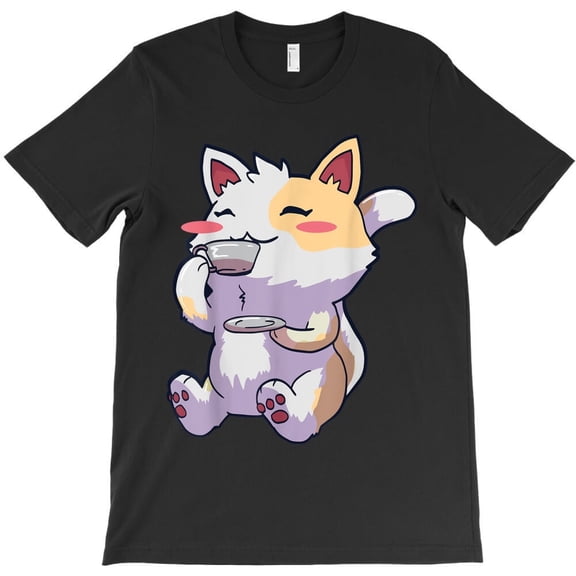Anime Cat Bubble Tea Funny Anime Kawaii Neko Graphic Novelty H457 T-Shirt, for Men and Women, Up to Size 5XL
