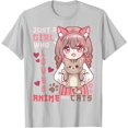 thumbnail image 1 of Anime Cat Girl Just a Girl Who Loves Anime and Cats Unisex T-Shirt for Men Women Kids Toddler,Ice Grey Color,Size L, 1 of 5