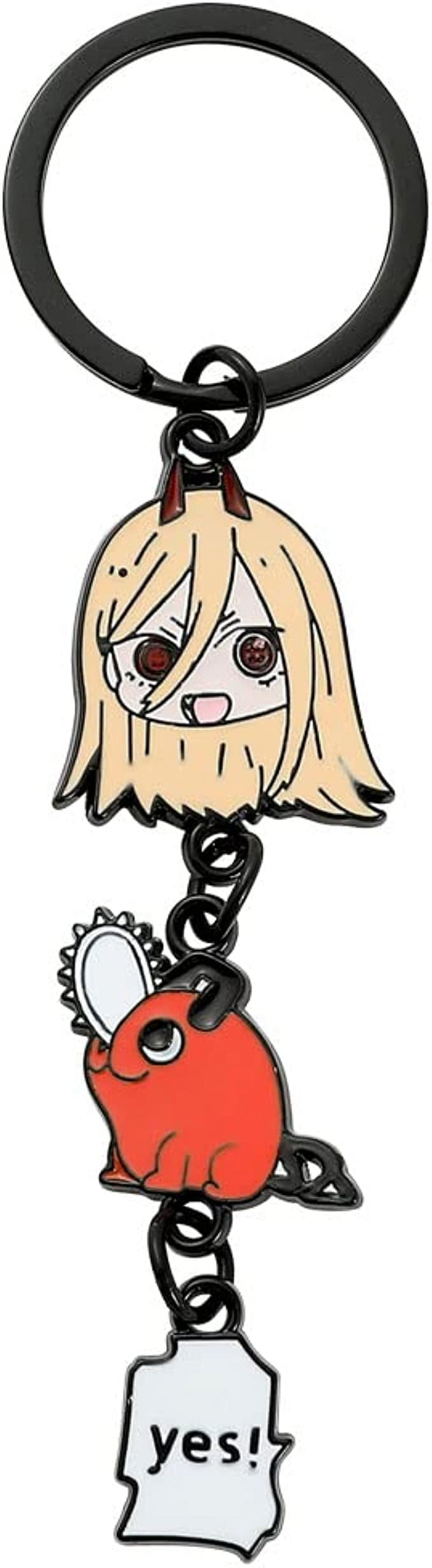 Anime Chainsaw Man Season 2 Denji Keychain Cosplay Prop Accessory Black  Metal Pendant Key Ring Makima