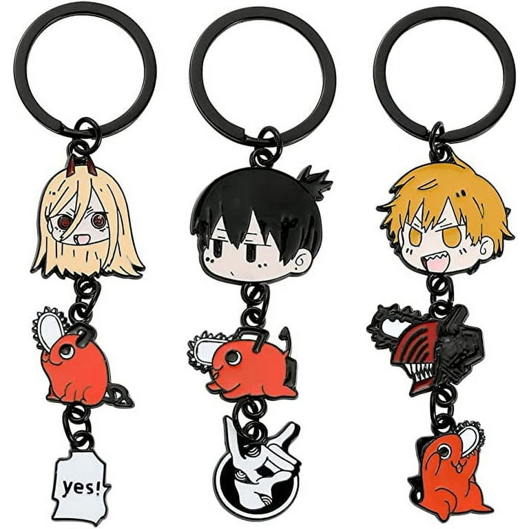 Anime Chainsaw Man Pochita Keychains - Hayakawa Aki Power Cosplay Metal Key  Chains Backpack Accessory Gifts for Women Men