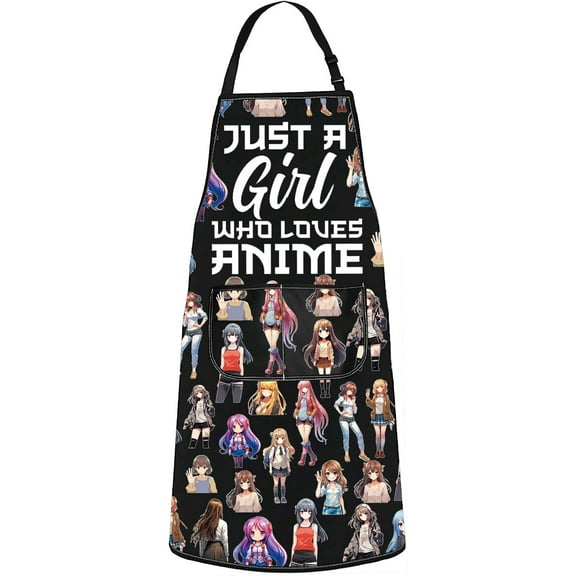 Anime Character Apron Anime Lover Gift Just A Girl Who Really Loves Anime Cooking Apron Anime Cartoon Merchandise