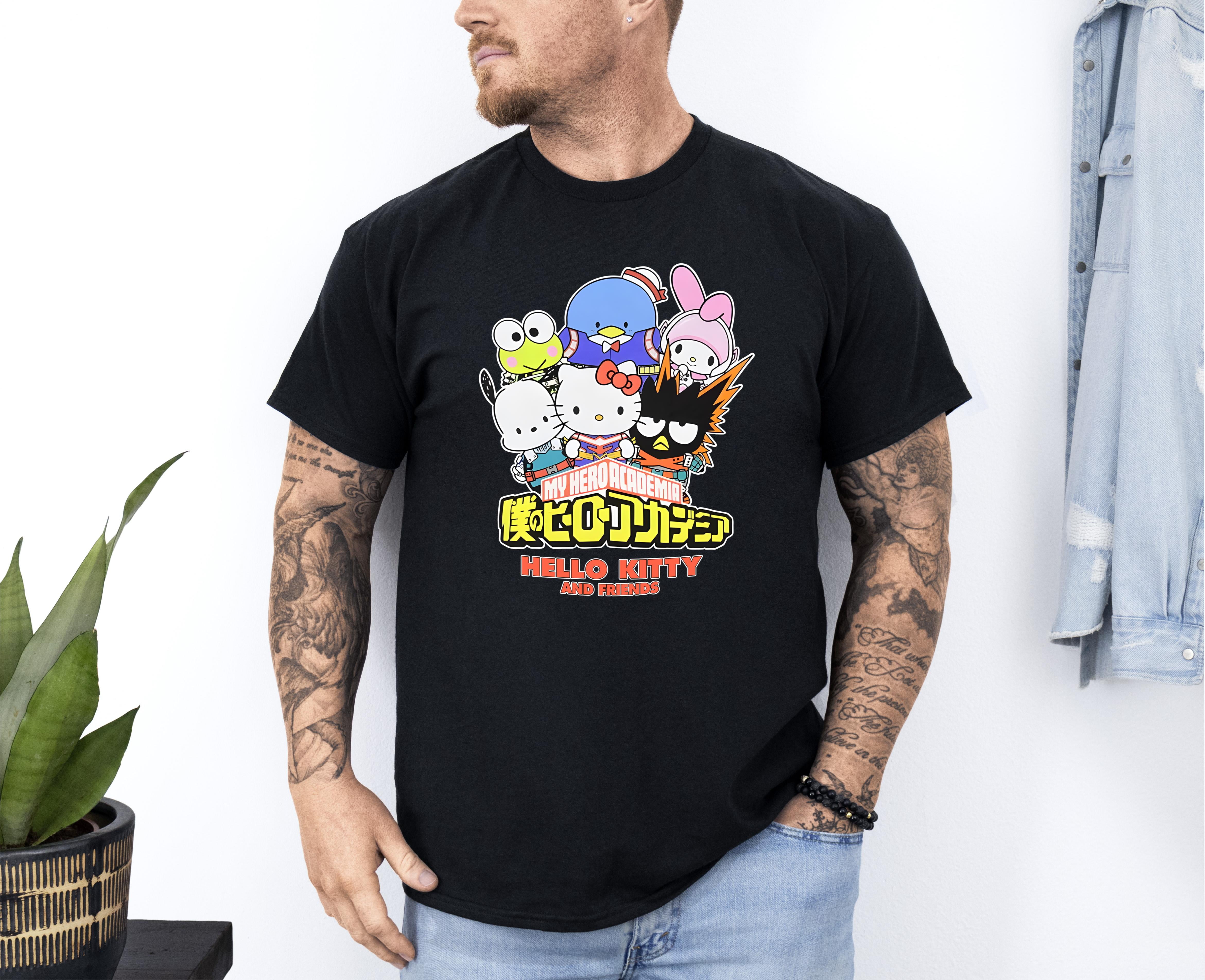 Anime Character Mashup Graphic T-Shirt, Hero Academia and Cat Design ...