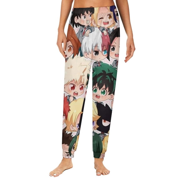 Anime Character My Hero Academia Pajama Bottoms for Women Novelty Lounge Daily Cozy Soft Sleep Pajamas Pants Long Sleepwear