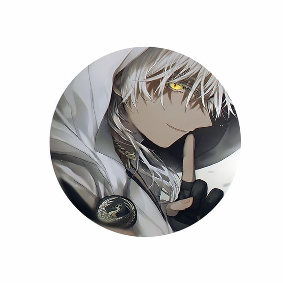 Anime Character Round Mouse Pad 7.87 inch Rubber Surface for Office and Gaming