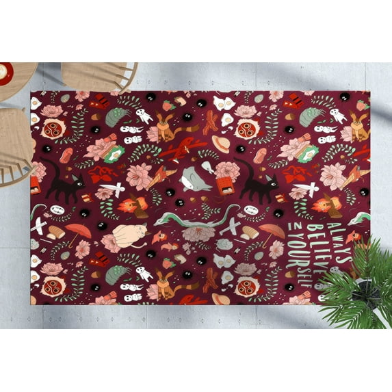 Anime Characters Rug, Modern Rugs, Always Believe Yourself Rugs, Area Rug, Kitchen Rug, Modern Rugs 3D Printeds Rug, Salon Decor Rugs, 3.3'x6.5' - 100x200 cm