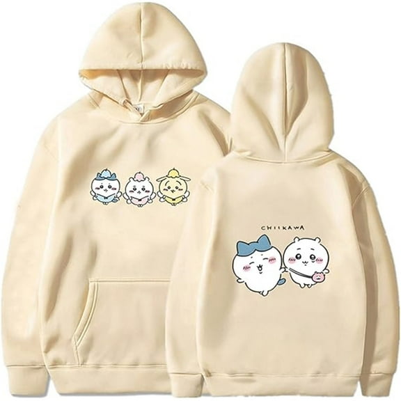 Anime Chiikawa Hoodies Merch Women Men Fashion New Printed Long Sleeve Casual Pullovers