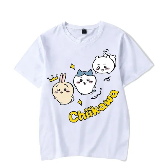 Anime Chiikawa T-Shirt Merch Summer Women Men O-neck Short Sleeve Printed Fashion Tops Tee