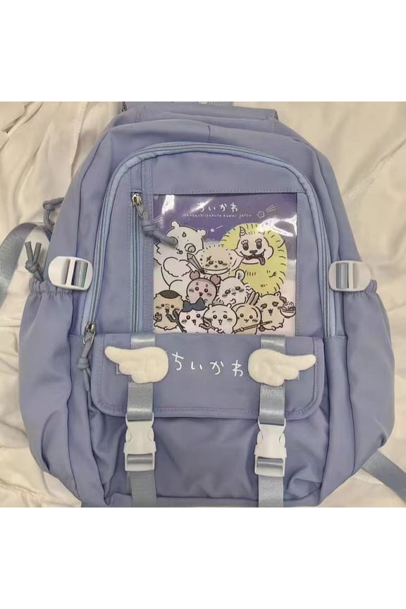 Anime Chiikawa Usagi Backpack Plush Cartoon Cute Large CapacityBag Embroidery Cartoon Kawaii 2026 New