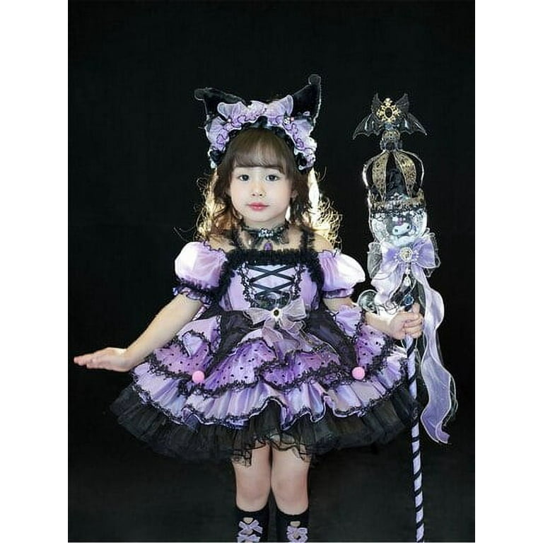 Anime Children Dress Kawaii Sanrios Kuromi Girls Princess Dress