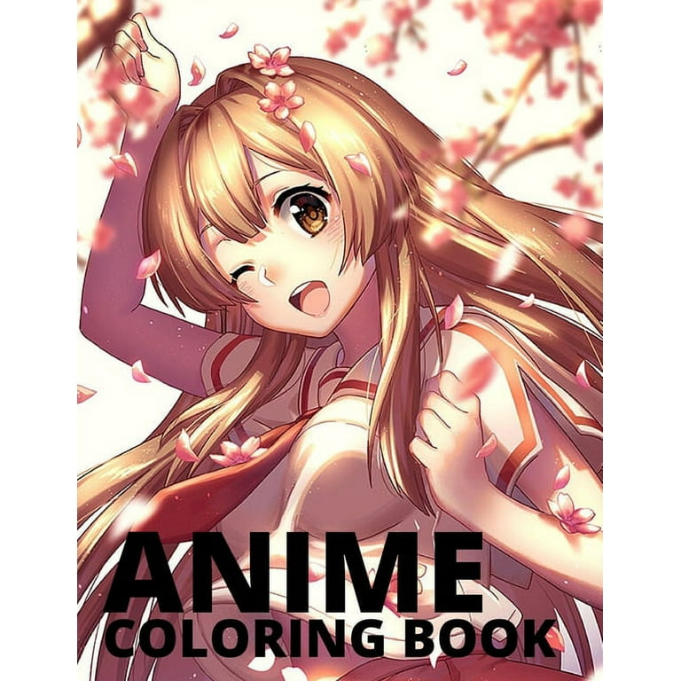 Anime girls: Relaxing gifts for women: Beautiful coloring book for
