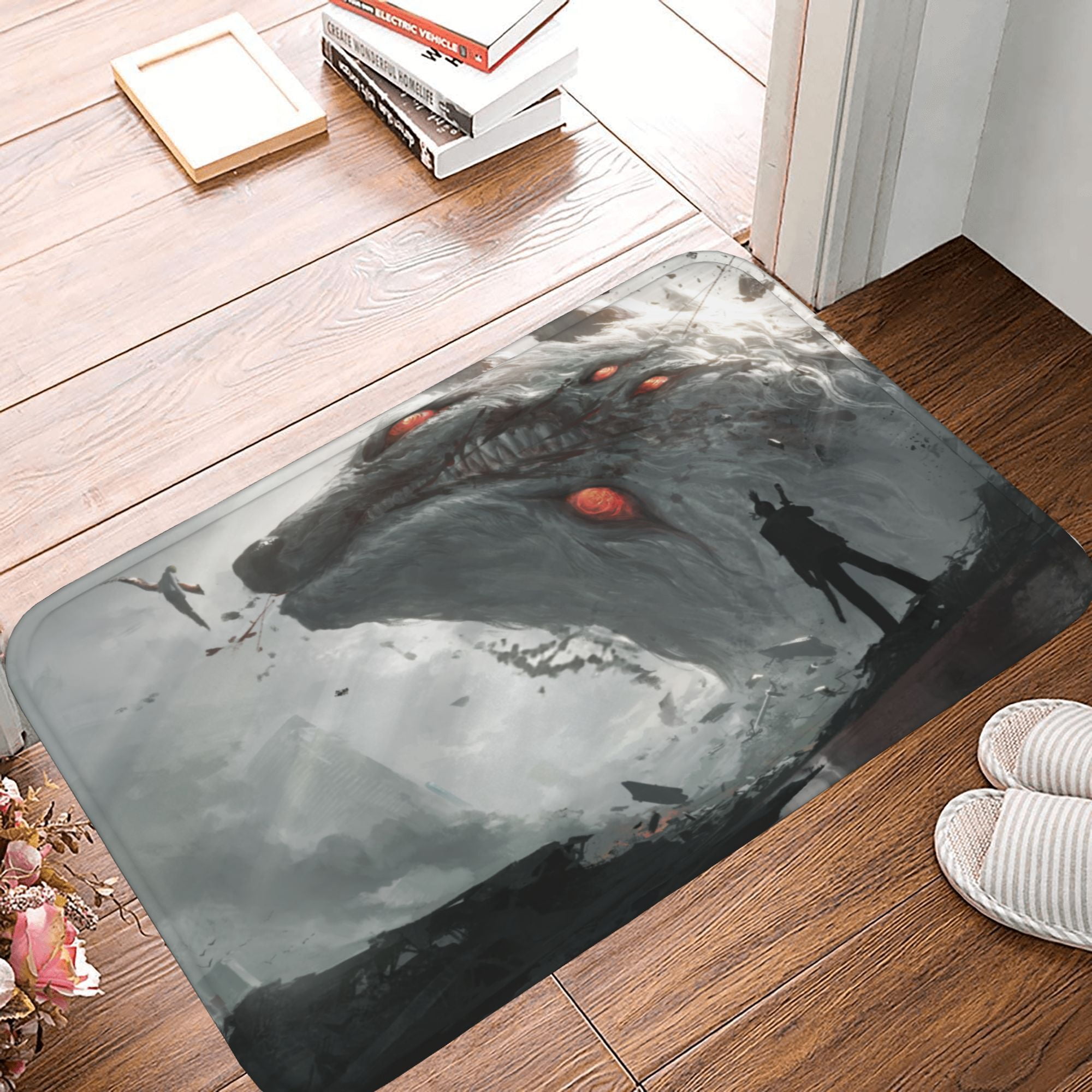 Anime Comic Multi-Size Flannel Non-slip Mat,Chainsaw Man Flannel Floor ...