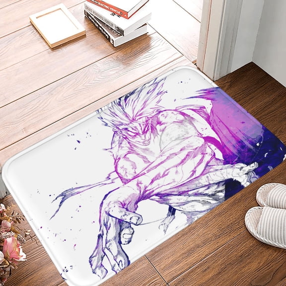Anime Comic Multi-Size Flannel Non-slip Mat,One Punch Man Flannel Floor Mat Rug