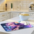 thumbnail image 1 of Anime Cool Girl Dish Drying Mats for Kitchen Counter Absorbent Microfiber Coffee Pad, 1 of 7
