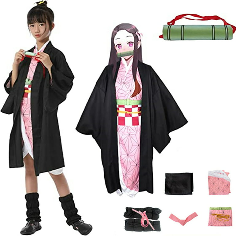 Anime Demon Slayer Kamado Nezuko Cosplay Costume Dress Outfits