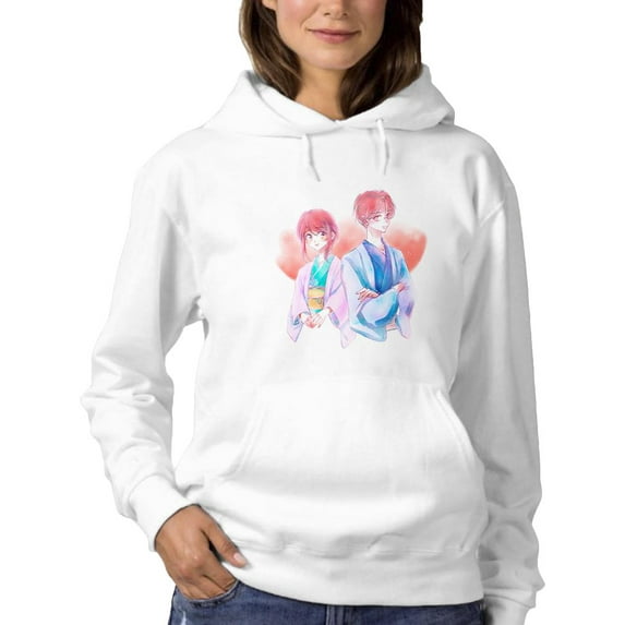 Anime Couple Kimono Yukata Hoodie Women -Image by Shutterstock, Female 4X-Large