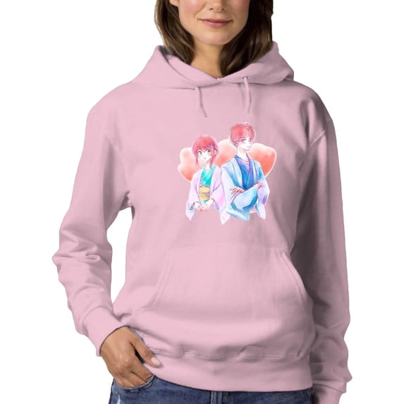 Anime Couple Kimono Yukata Hoodie Women -Image by Shutterstock, Female XX-Large