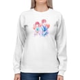 thumbnail image 1 of Anime Couple Kimono Yukata Sweatshirt Women -Image by Shutterstock, Female 4X-Large, 1 of 4