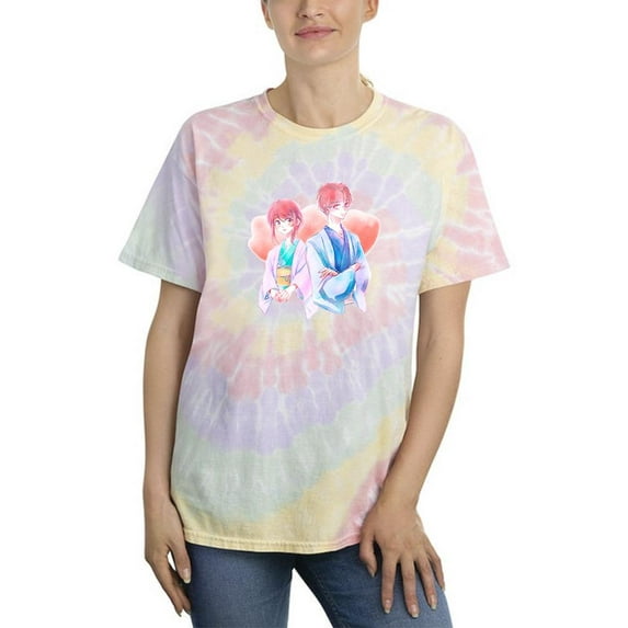 Anime Couple Kimono Yukata Tie Dye Spiral Women -Image by Shutterstock, Female Large