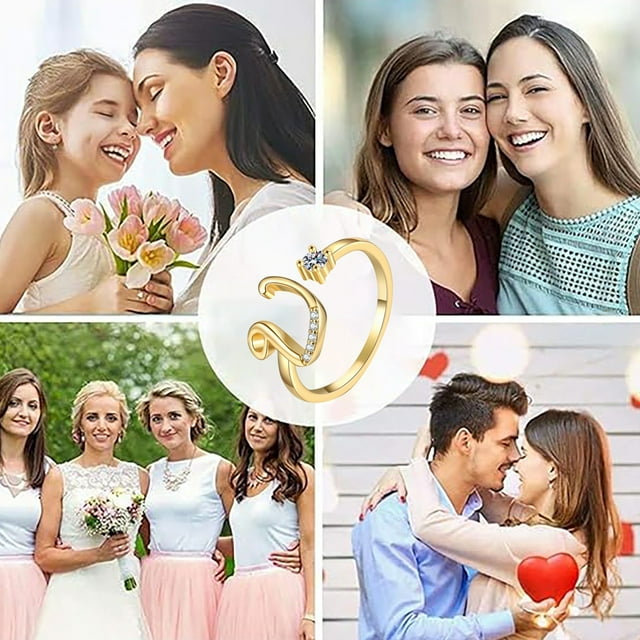 Anime Couple Rings Letter M Ring Size 5 Rings Pack Highs And Lows Ring