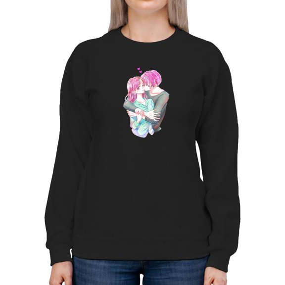 Anime Couple Sweet Kiss Sweatshirt Women -Image by Shutterstock, Female XX-Large