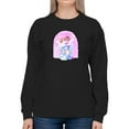 thumbnail image 1 of Anime Couple W Scarf Sweatshirt Women -Image by Shutterstock, Female 3X-Large, 1 of 4