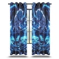 thumbnail image 1 of Anime Curtains for Bedroom Drapes Slayer Tanjirou Inosuke Kyoujurou Print Design Window Treatments Curtain Panel Set, 2-Panels, 42" W x 63" L, 1 of 8