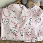Anime Cute Chiikawa Pajamas Summer Usagi Short Sleeve Short Pant Set