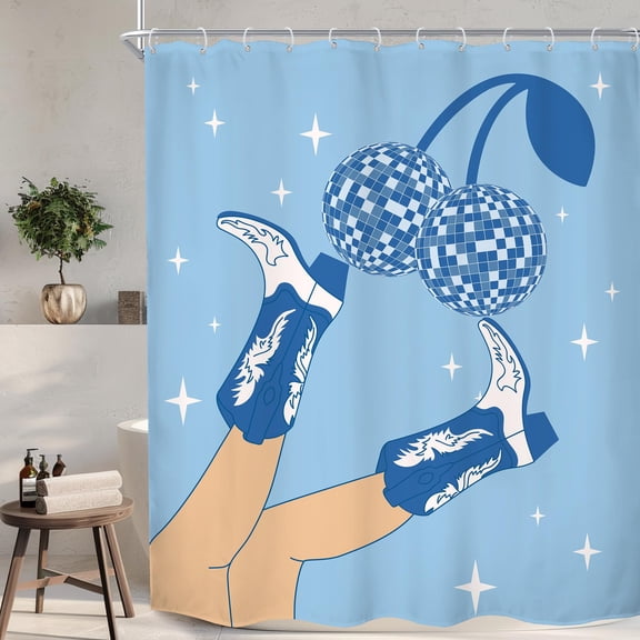 Anime Cute Shower Curtain Funny Raining Anime Shower Curtain Colorful Kids Bathroom Shower Curtain Waterproof with 12 PCS Hooks 60x72 Inch