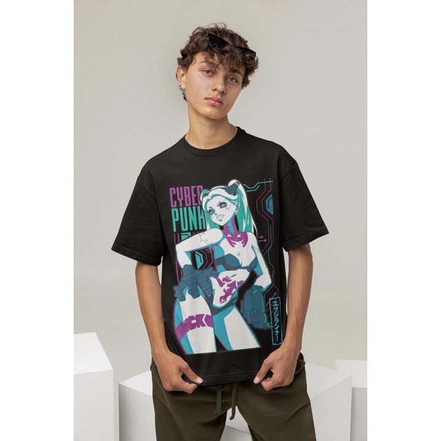 Anime Cyber Rebel Unisex TShirt Manga Apparel, Japanese Style Gift