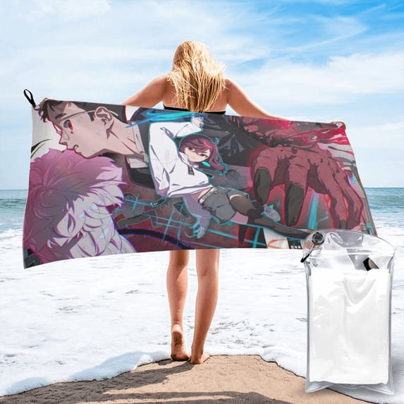 Anime Dandadan Quick Dry Bath Towel Lightweight Soft Absorbent Beach Towel For Bathroom Shower Swimming Pool Gym Spa