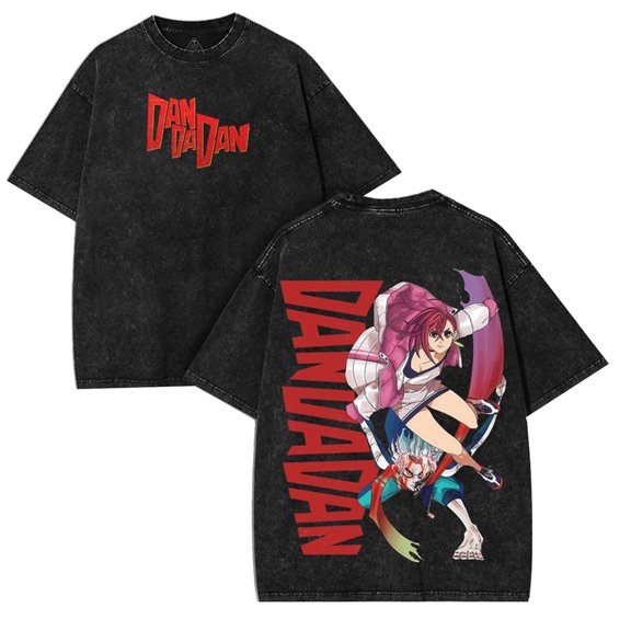 Anime Dandadan T-shirt Cotton Vintage Momo Ayase Okarun Short Sleeve Casual Harajuku Unisex Tees
