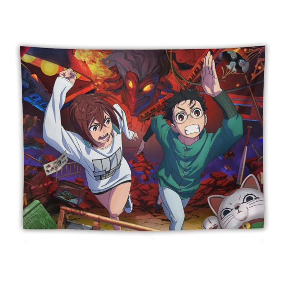 Anime Dandadan Tapestry Luxury Wall Hanging Tapestries Decoration For Living Room Bedroom Dormitory Mural Blanket Wall Art Tapestry