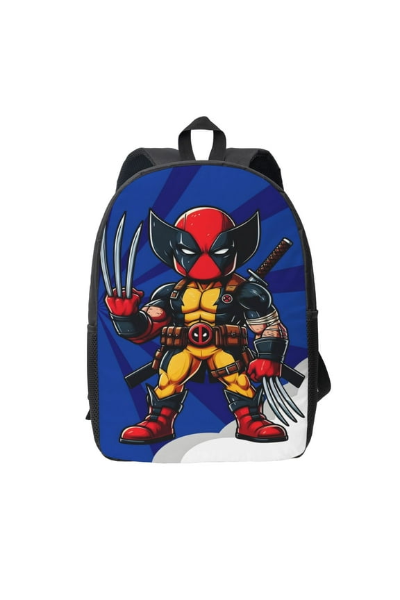 Deadpool_Movie Characters_Wolverine Backpack Unisex Bookbag Rucksack Printing Shoulder Bag Back To School Bag Travel Hiking Daypack