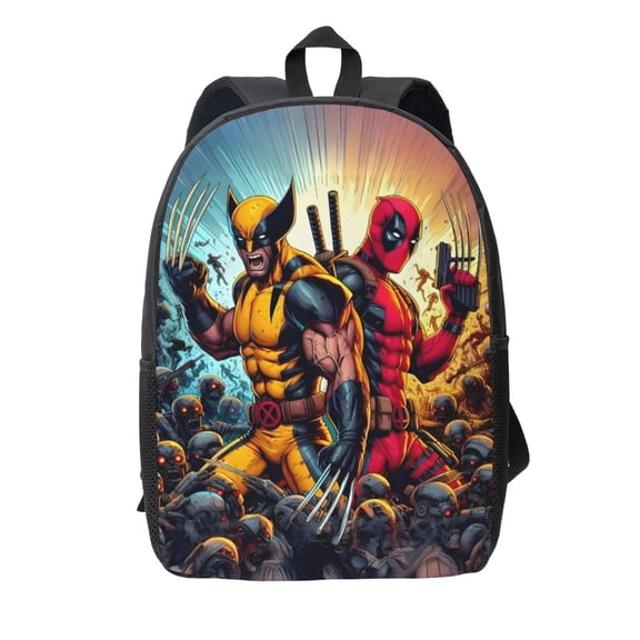 Anime Deadpool_Movie Characters_Wolverine Backpack Unisex Bookbag Rucksack Printing Shoulder Bag Back To School Bag Travel Hiking Daypack