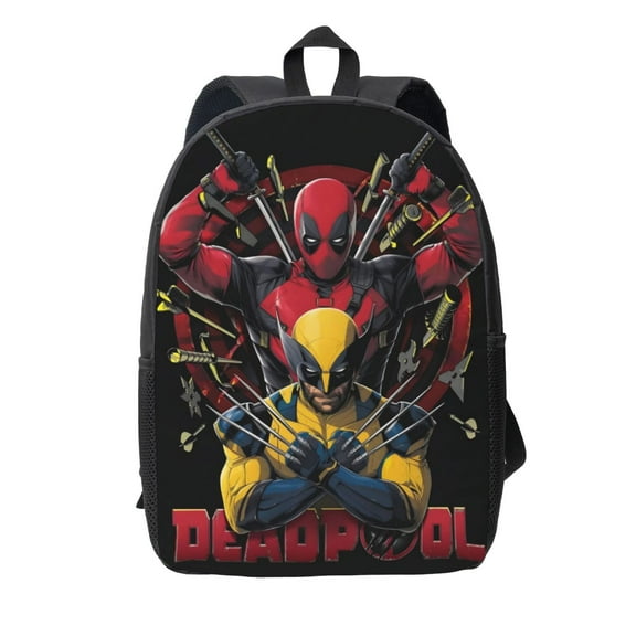 Anime Deadpool_Movie Characters_Wolverine Backpack Unisex Bookbag Rucksack Printing Shoulder Bag Back To School Bag Travel Hiking Daypack