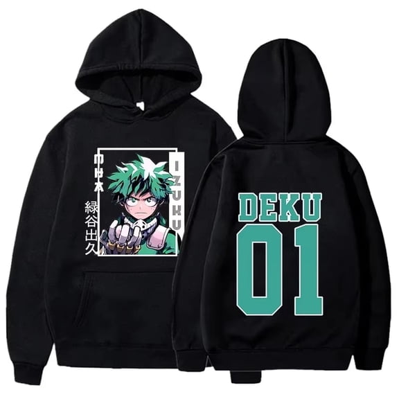 Anime Deku 01 Unisex Hoodie - My Hero Academia Graphic Print Streetwear Sweatshirt for Men Women