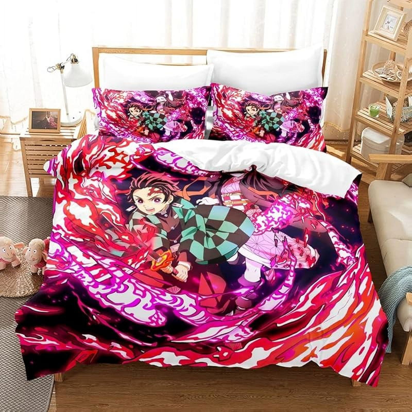 Anime Demon Bedding Sets Twin Full Queen King Size Bed Duvet Cover Set