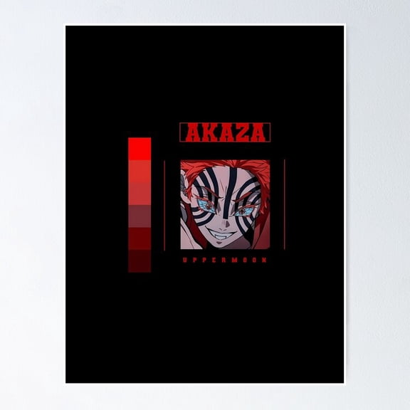 Anime Demon Core Upper Moon Three Character Panel Wall Art Gamer Decor, Unframed Poster