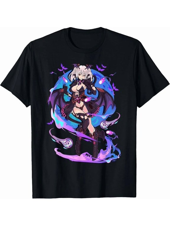 Anime Demon Girl Japanese Aesthetic Waifu Kawaii Otaku Art T-Shirt